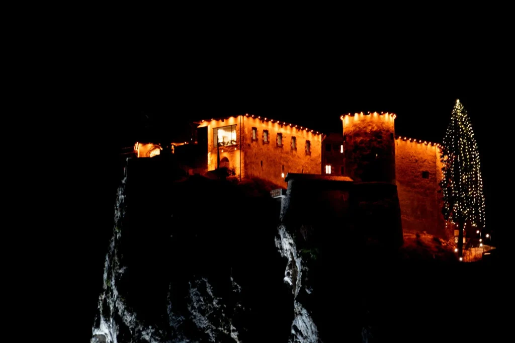 Bled castle xmas lights