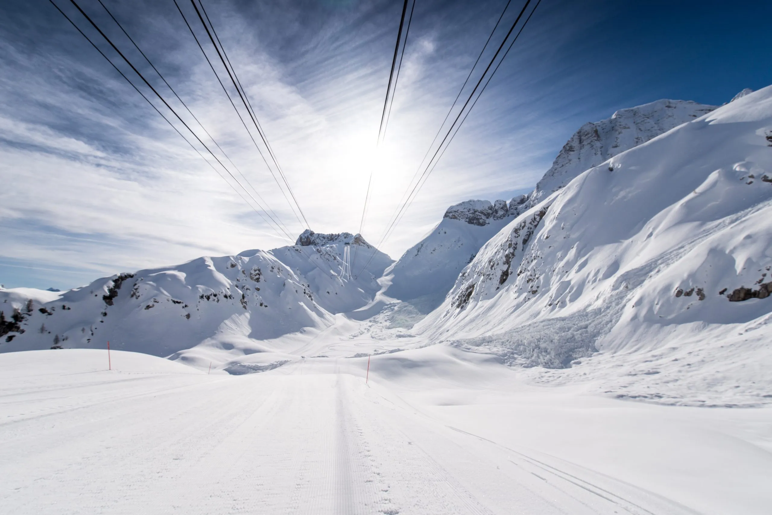Estación de esquí Kanin soleada