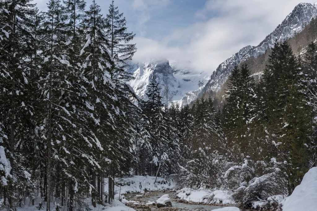 Vrata vallei uitzicht snoe winter