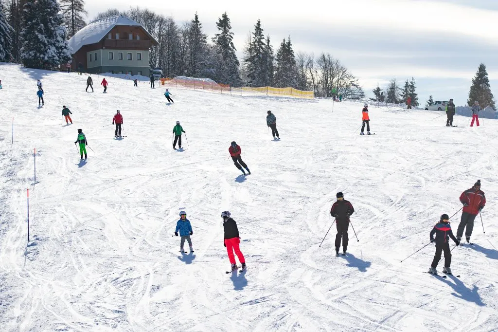 Cerkno ski resort gemakkelijke baan