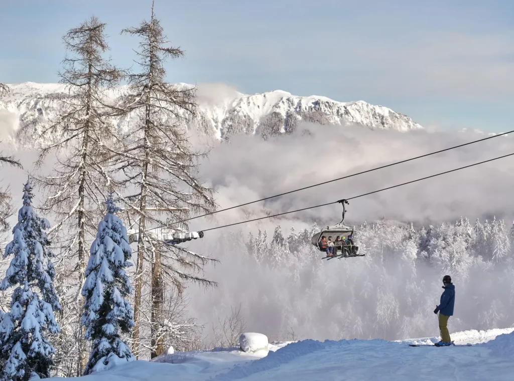 Cerkno ski resort skier view