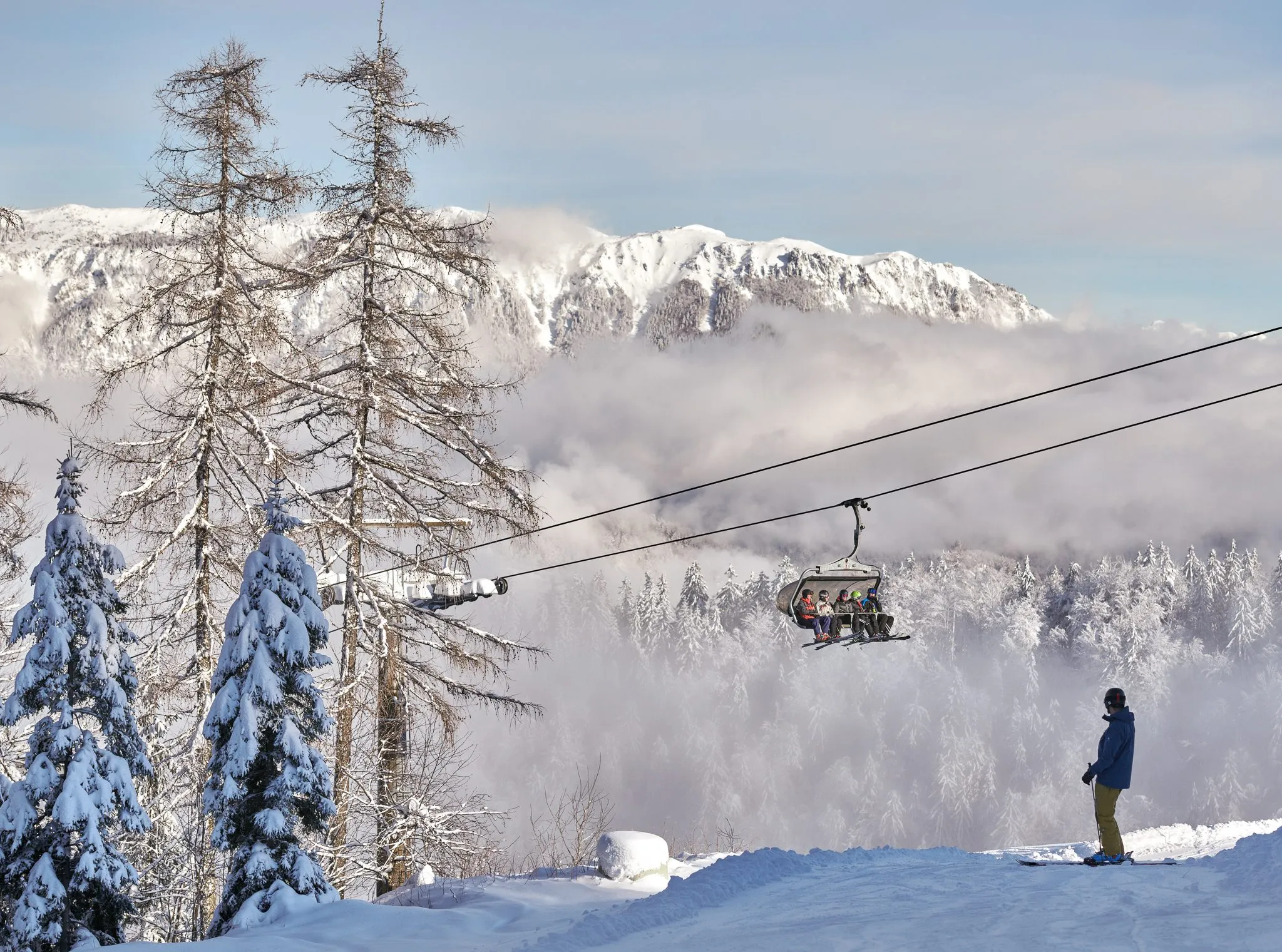 Cerkno ski resort skier view