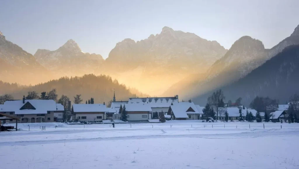 Kranjska Gora winter zonsopgang