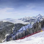 Monte Lussari skigebied uitzicht