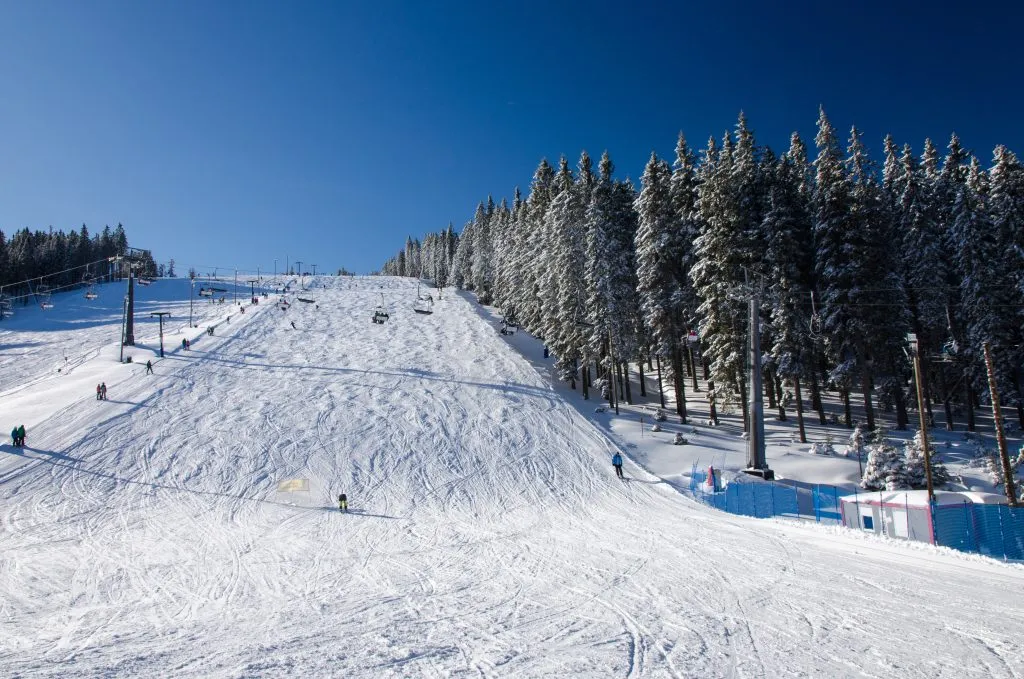 Soleil de la station de ski de Rogla